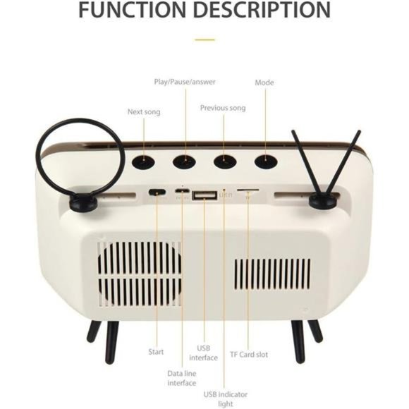 Wireless Bluetooth Speakers Retro TV Style Stand Holder, Cartoon Desktop Bracket - Picture 6 of 6